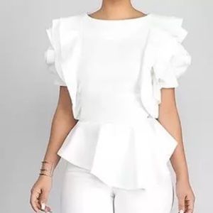 NWOT Beautiful Petal Sleeved Blouse